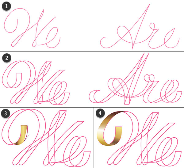 Additional methods for rendering lettering