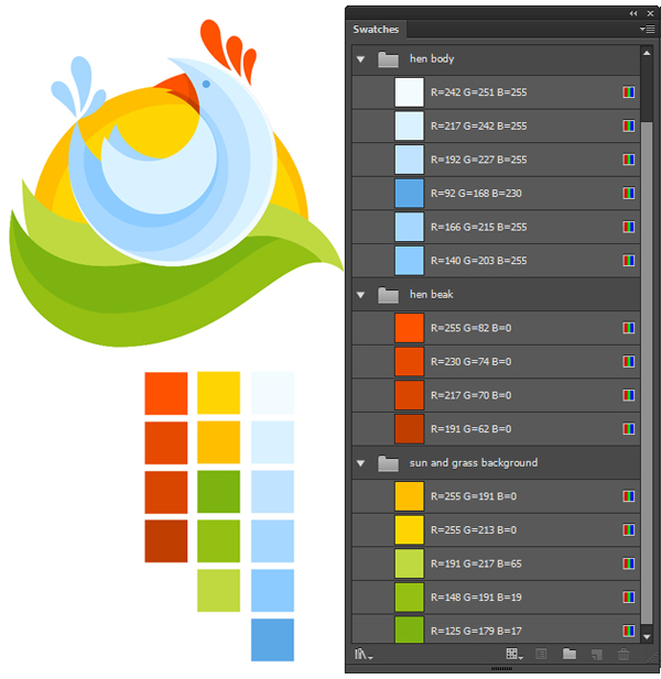 enliven your logo with bright colors