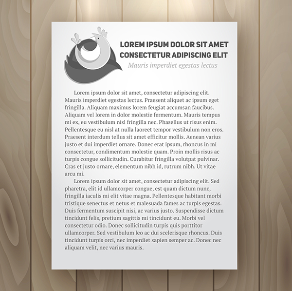 simple document mock-up