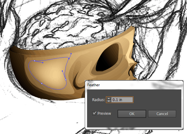 Adding Soft Parts of Skull Shine