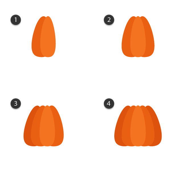 creating the shape of the pumpkin 2