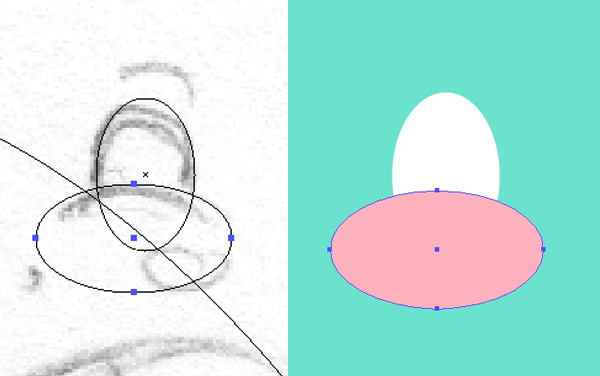 create the eye with the Ellipse Tool L 