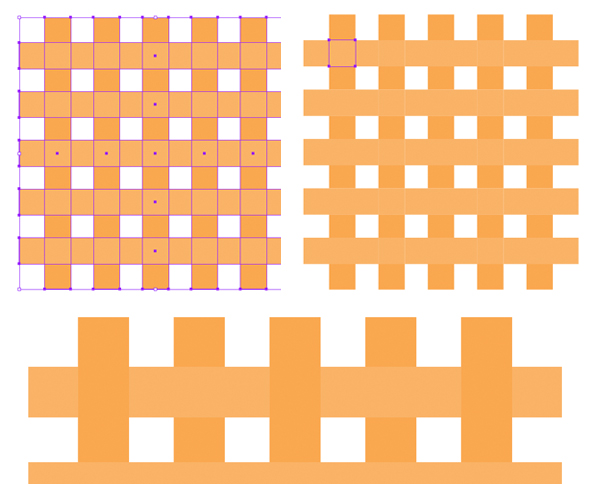 Divide the stripes in Pathfinder Panel and recolor squares