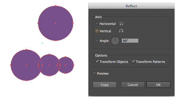 create a group of circles with the Ellipse Tool L