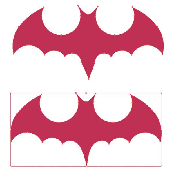 edit the bat silhouette