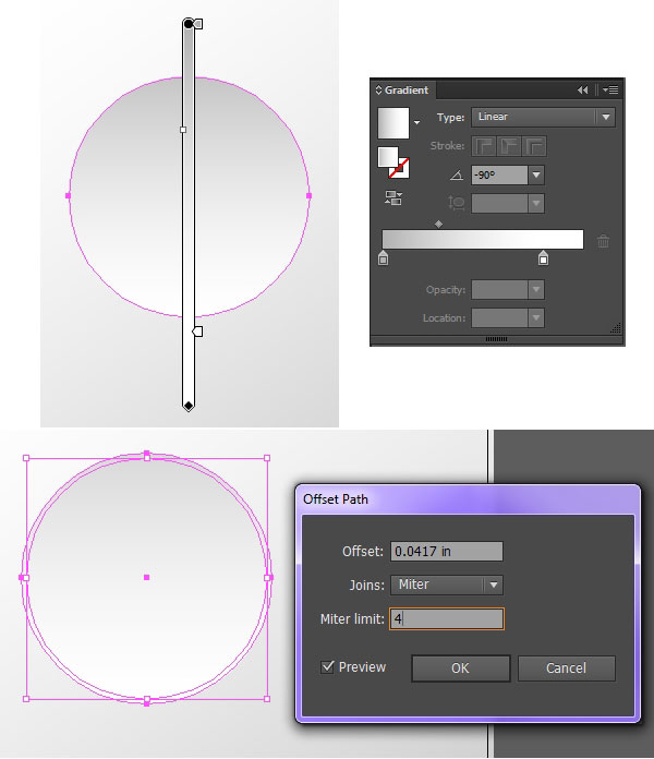 Using linear gradients to create dimension