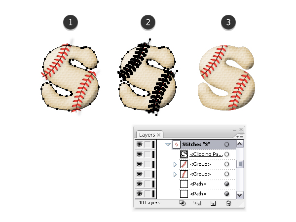 Mask baseball stitches