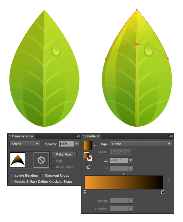 add highlights to the leaf