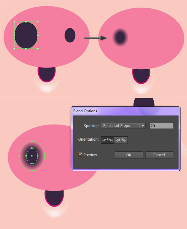 Blend Tool nostrils