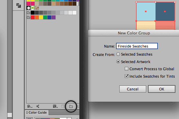How to create a new Color Group in Adobe Illustrator