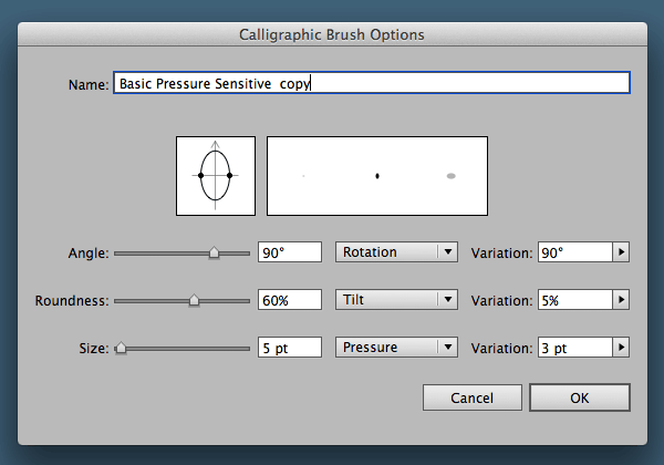 Duplicate brush settings