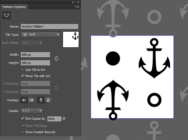 Anchor seamless pattern tool 1