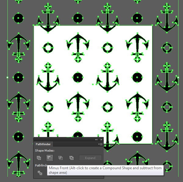 Anchor seamless pattern minus front in pathfinder