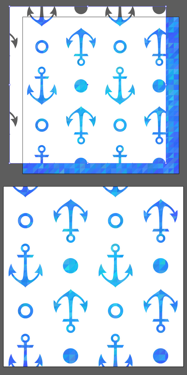 place anchor pattern over the geometrial background