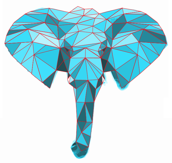 colored elephant