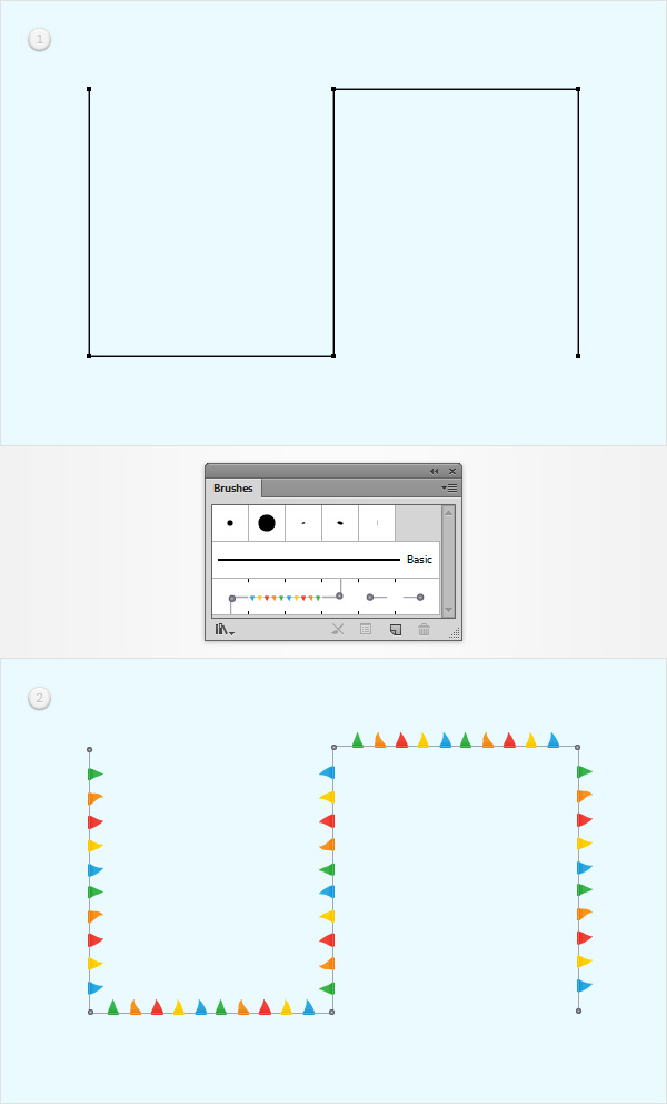 Flags Pattern Brush