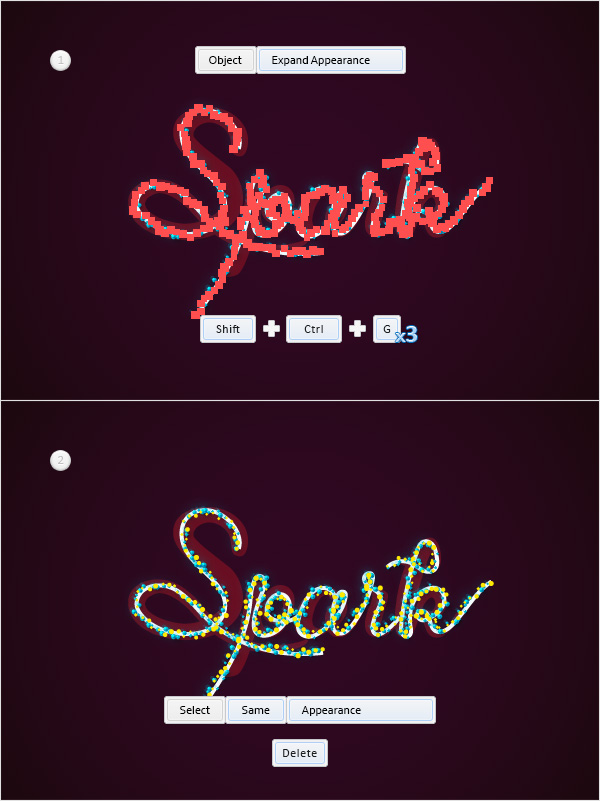 Colorful Sparkly Text