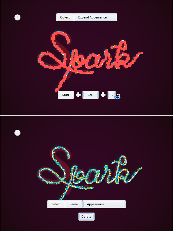 Colorful Sparkly Text