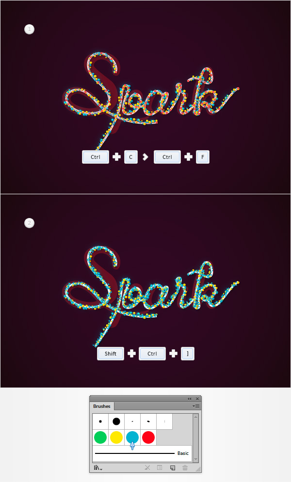 Colorful Sparkly Text