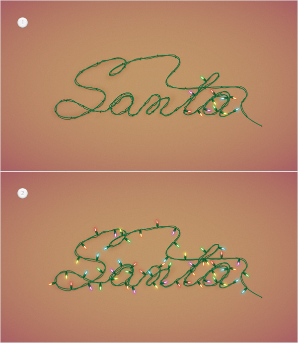 Christmas Lights Text Effect