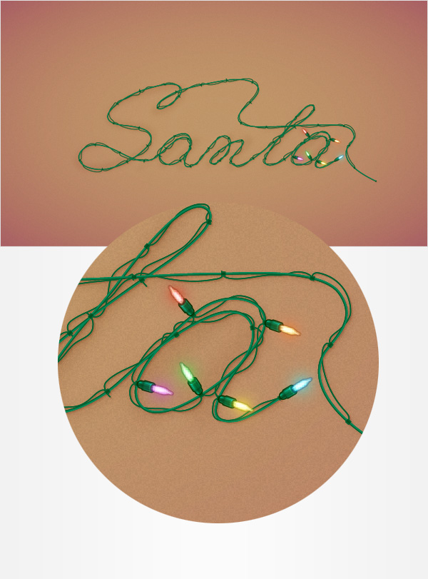 Christmas Lights Text Effect