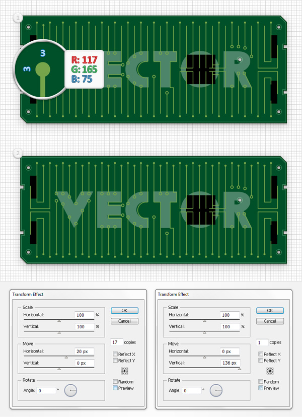 Circuit Board Text Effect