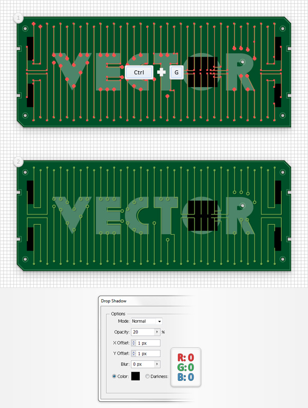 Circuit Board Text Effect