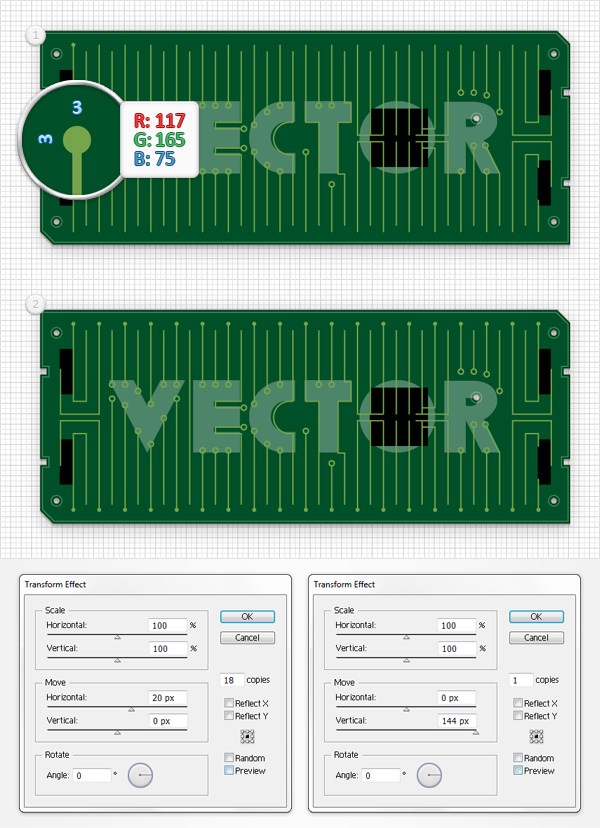 Circuit Board Text Effect