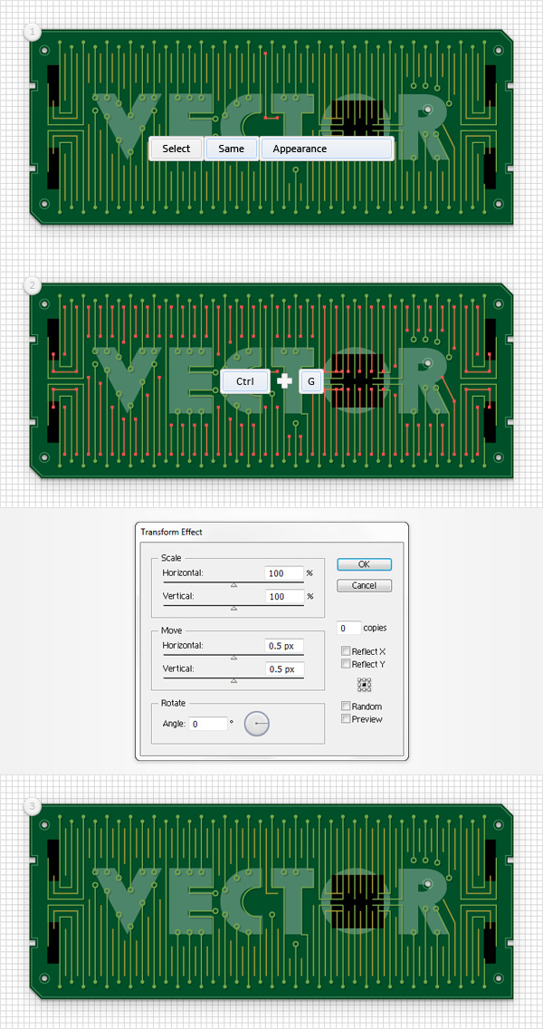 Circuit Board Text Effect