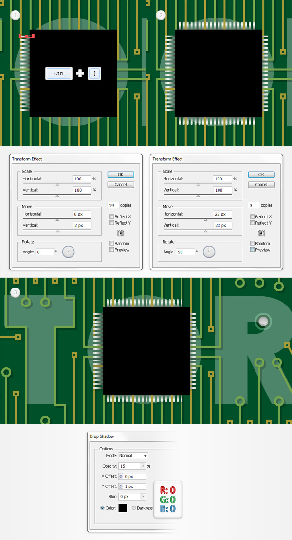 Circuit Board Text Effect