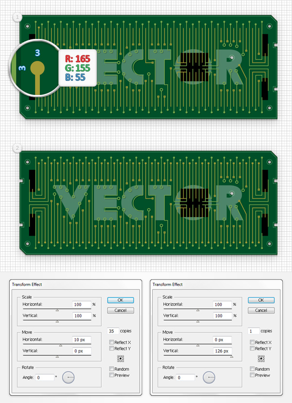 Circuit Board Text Effect