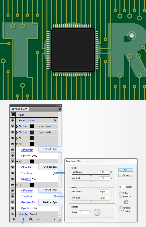 Circuit Board Text Effect