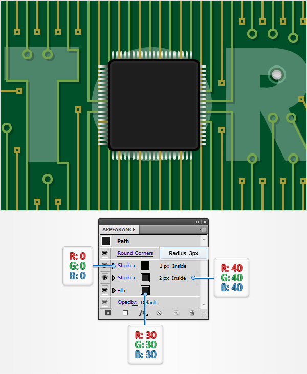 Circuit Board Text Effect