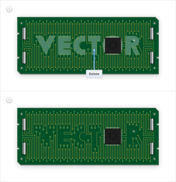 Circuit Board Text Effect