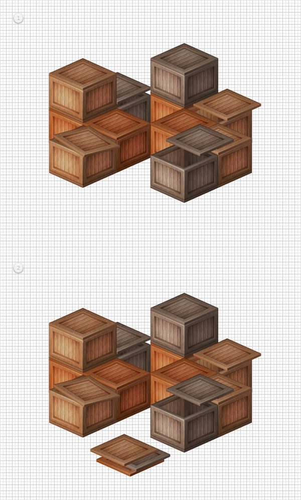 Stacked Wooden Boxes