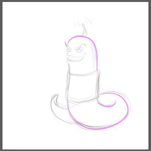 worm-making-outline