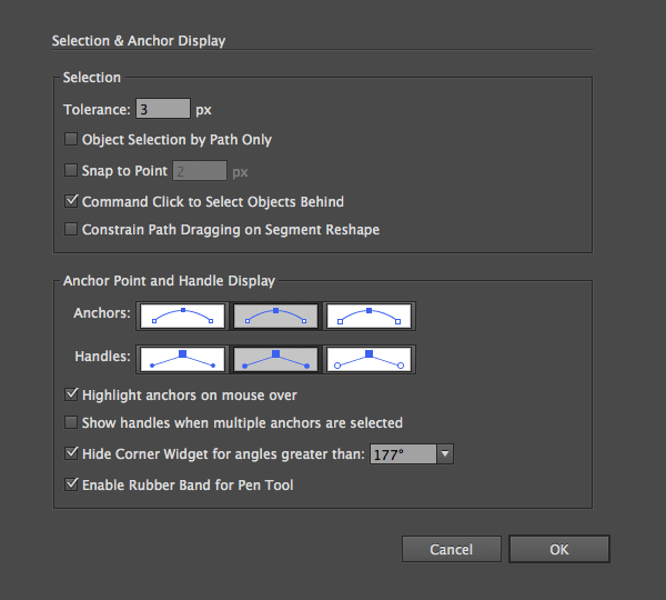 Selection  Anchor Display