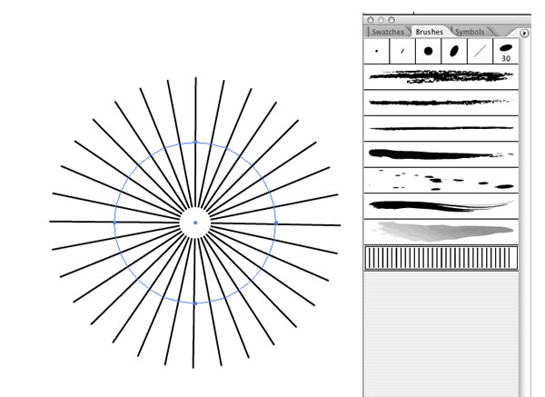 Correct spacing around the circle