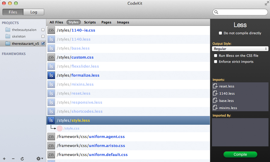 Codekit Project View