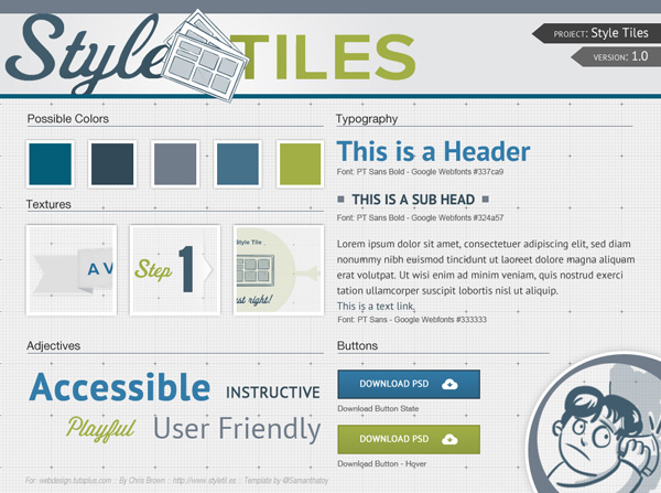 A Style Tile Representation of the Style Tiles Website