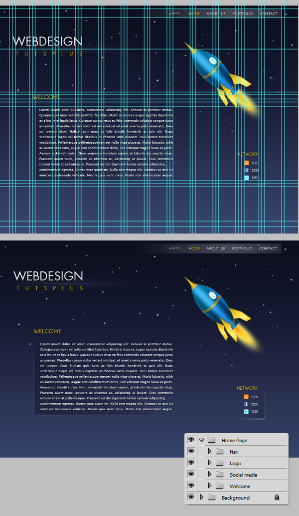 Illustrative One Page Design Tutorial