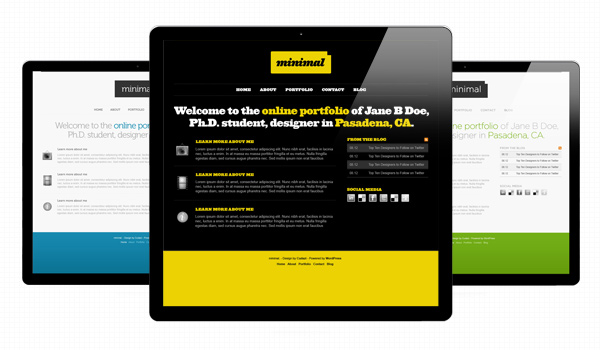 minimal web design portfolio template tutorial
