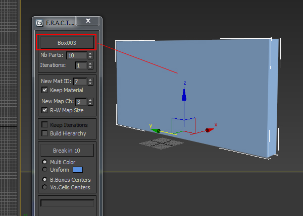 Fracture Voronoi script window