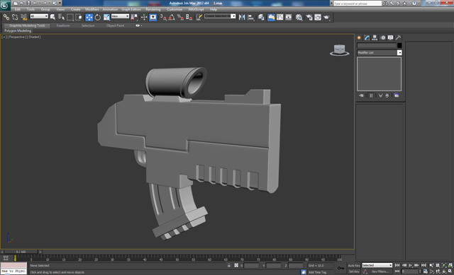 3D Studio Max Modeling Tutorial Futuristic Bolt Gun