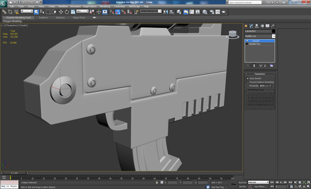 3D Studio Max Modeling Tutorial Futuristic Bolt Gun