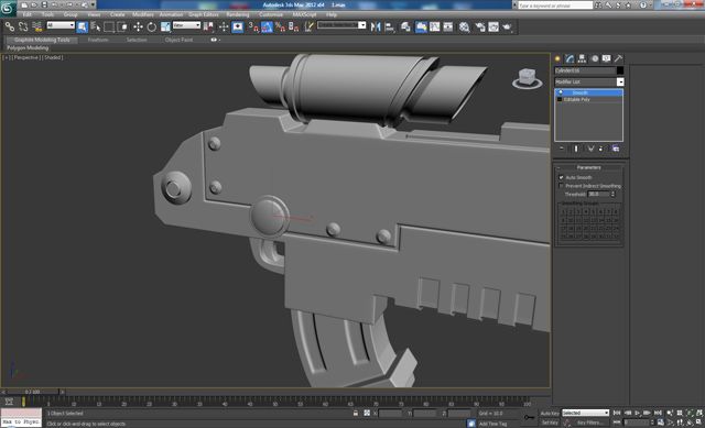 3D Studio Max Modeling Tutorial Futuristic Bolt Gun