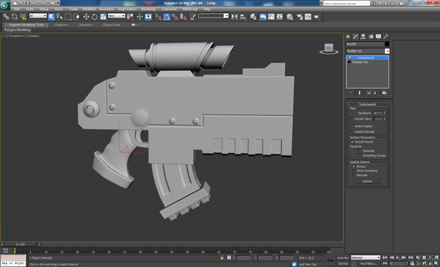 3D Studio Max Modeling Tutorial Futuristic Bolt Gun