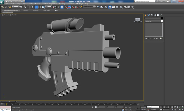 3D Studio Max Modeling Tutorial Futuristic Bolt Gun