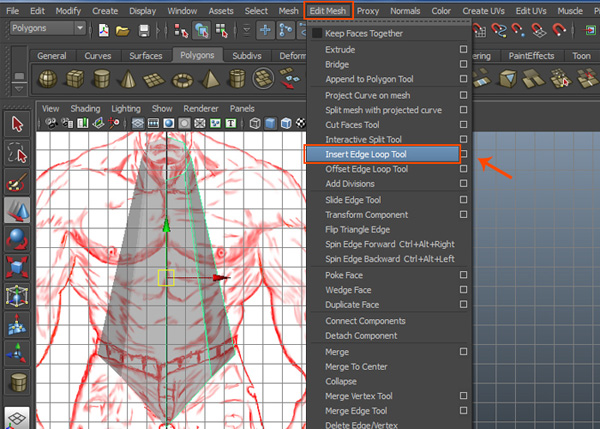 Edit Mesh  Insert Edge Loop Tool