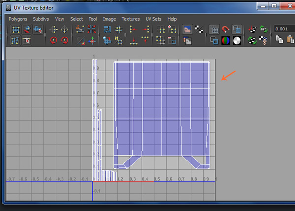 UV layout area